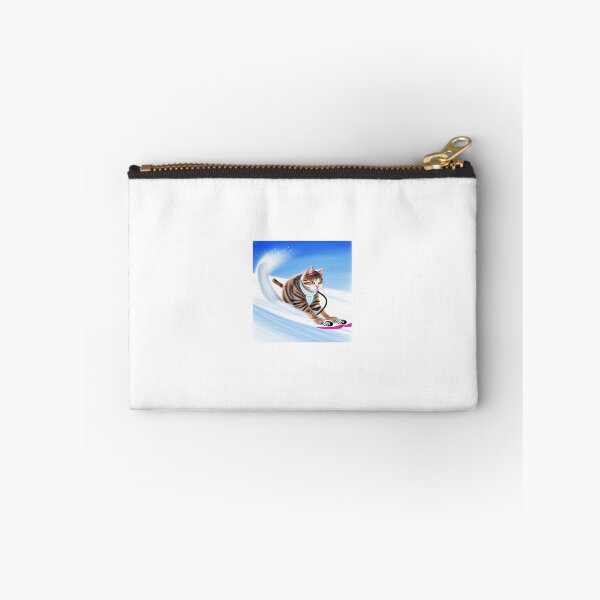 Item preview, Drawing of a cat skiing down a mountain designed and sold by cesavision.