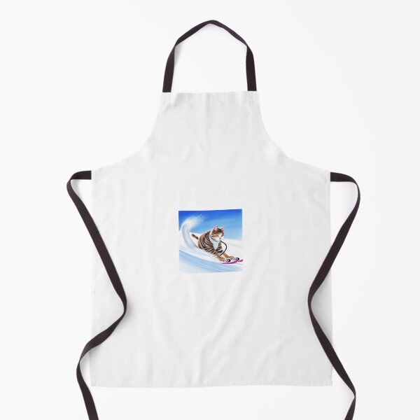 Item preview, Drawing of a cat skiing down a mountain designed and sold by cesavision.