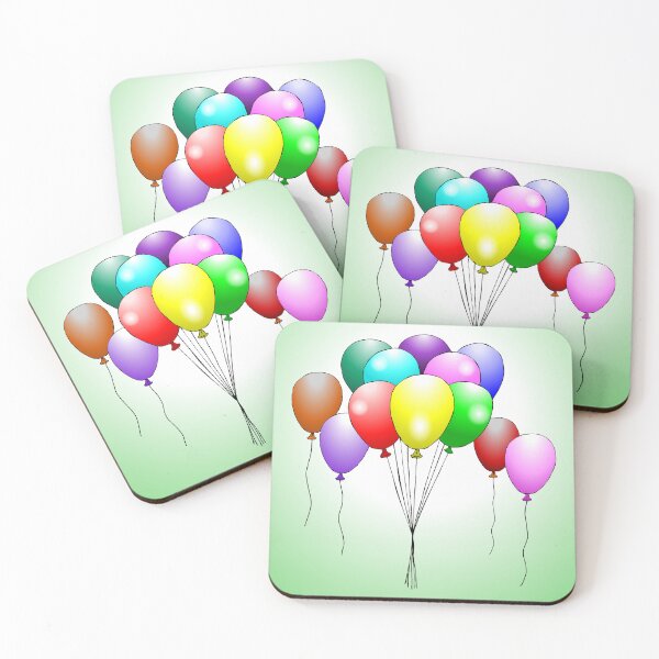 Item preview, Birthday Ballons on Green background designed and sold by Restarter.