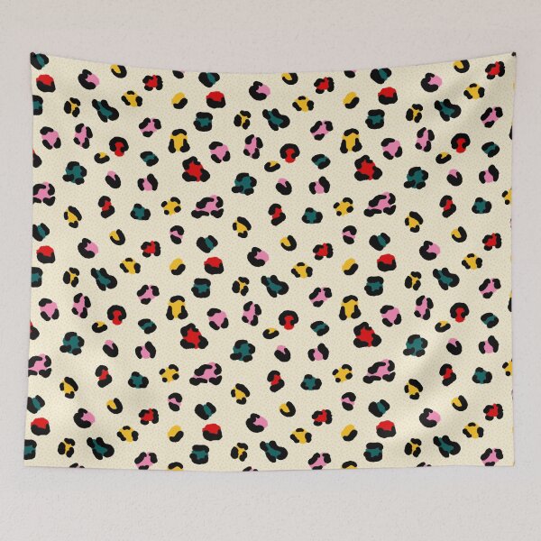 Item preview, Cute multi colored hand drawn textured leopard print pattern  designed and sold by BoredPixels.