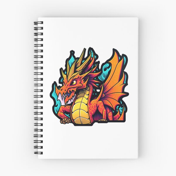 Item preview, Angry cartoon fire dragon designed and sold by Stickermagician.