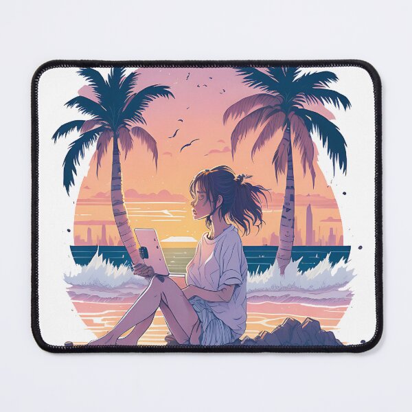 Item preview, Girl sitting at the beach watching the sunset V.1 designed and sold by Phalong.