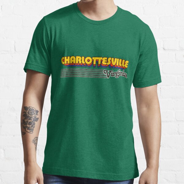 "Charlottesville, Virginia Retro Stripes" Tshirt for Sale by