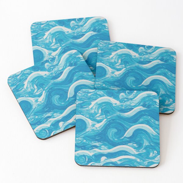 Item preview, Rolling blue sea waves designed and sold by ArtyBuys.