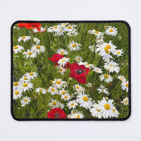 Item preview, English Wild Flowers - Ox-eye Daisies and Poppies - Portrait designed and sold by Violaman.