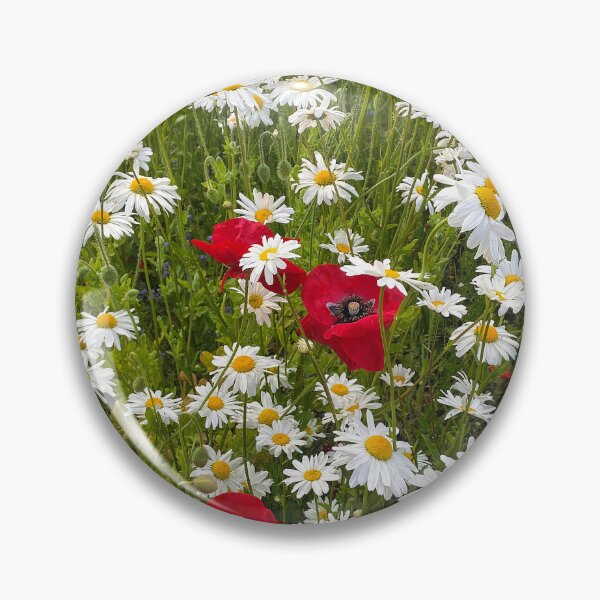 Item preview, English Wild Flowers - Ox-eye Daisies and Poppies - Portrait designed and sold by Violaman.