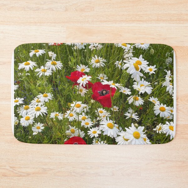 Item preview, English Wild Flowers - Ox-eye Daisies and Poppies - Portrait designed and sold by Violaman.