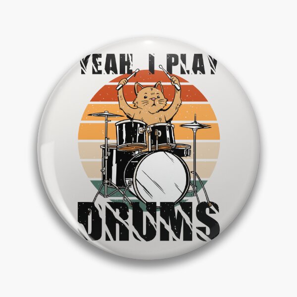 Item preview, Funny cat Yeah I play drums designed and sold by Acim0.