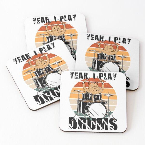 Item preview, Funny cat Yeah I play drums designed and sold by Acim0.
