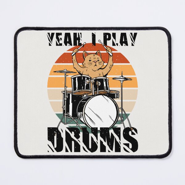 Item preview, Funny cat Yeah I play drums designed and sold by Acim0.