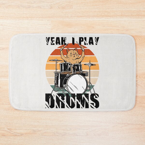 Item preview, Funny cat Yeah I play drums designed and sold by Acim0.