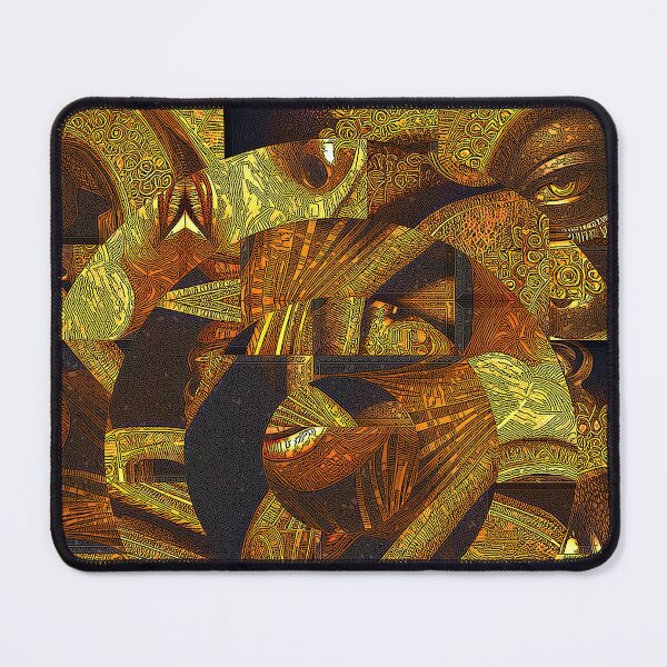 Item preview, Incomparable Abstract patchwork illustration of a black woman's face inspired by traditional African art from the Ashanti culture - Great Gift for Ashanti Culture Lover designed and sold by Ralek.