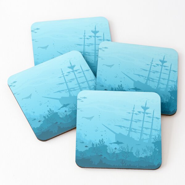 Item preview, Seabed and sunken sailboat designed and sold by OtterFactory.