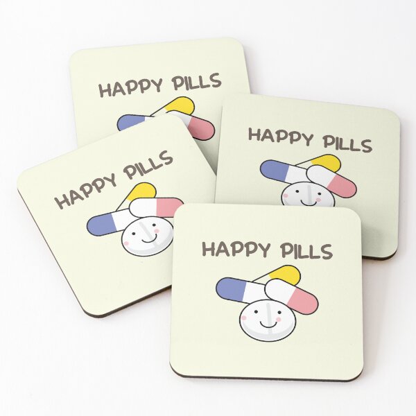 Item preview, Happy pills cute medical pun quote designed and sold by fluffyfamcraft.