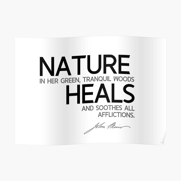 nature heals - john muir Poster