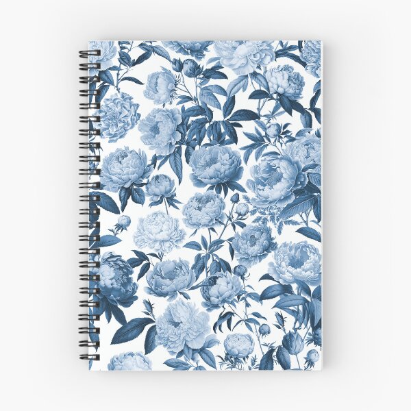 Item preview, Nostalgic Peonies Floral Pattern Vintage Romance Blue designed and sold by artsandsoul.