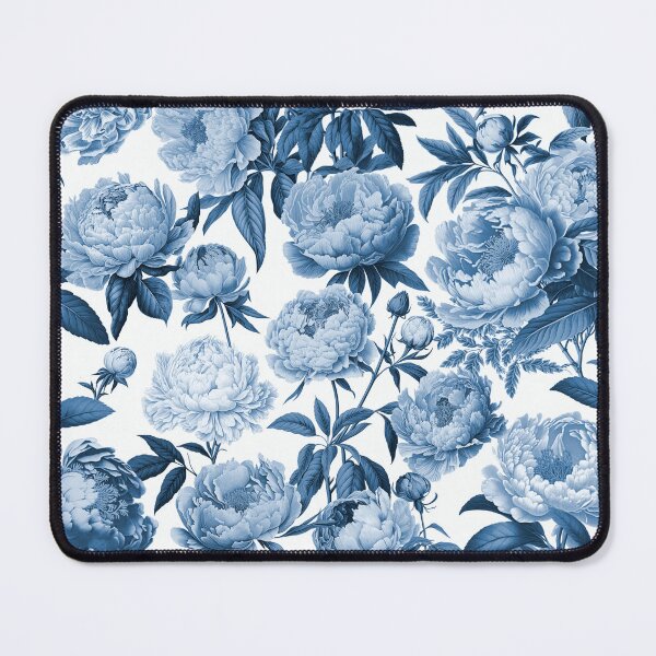 Item preview, Nostalgic Peonies Floral Pattern Vintage Romance Blue designed and sold by artsandsoul.