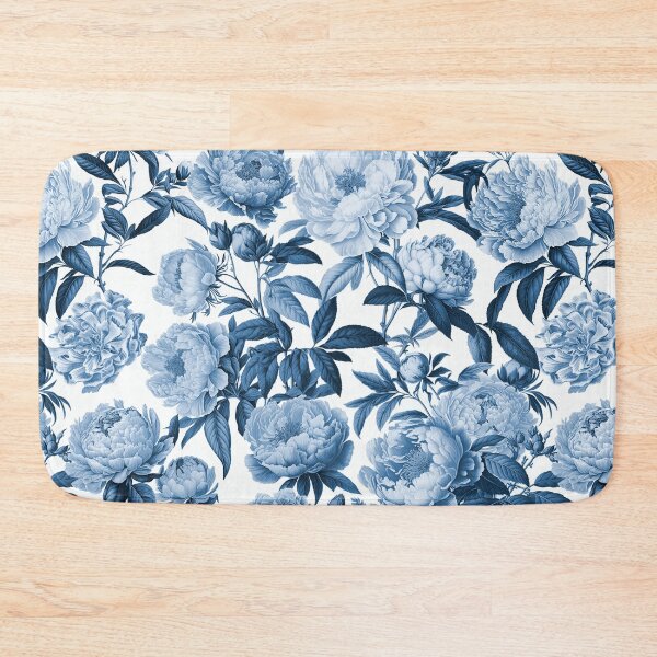 Item preview, Nostalgic Peonies Floral Pattern Vintage Romance Blue designed and sold by artsandsoul.