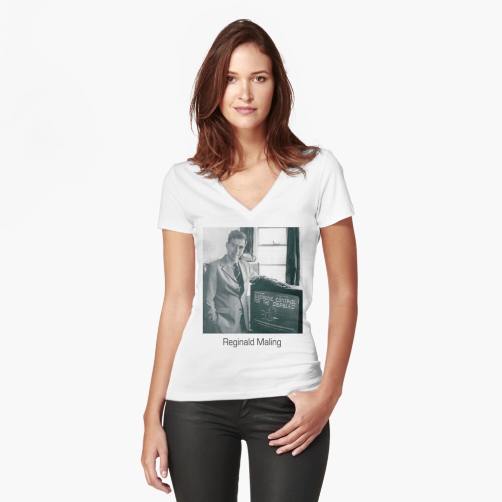 Item preview, Fitted V-Neck T-Shirt designed and sold by OneSwitch.
