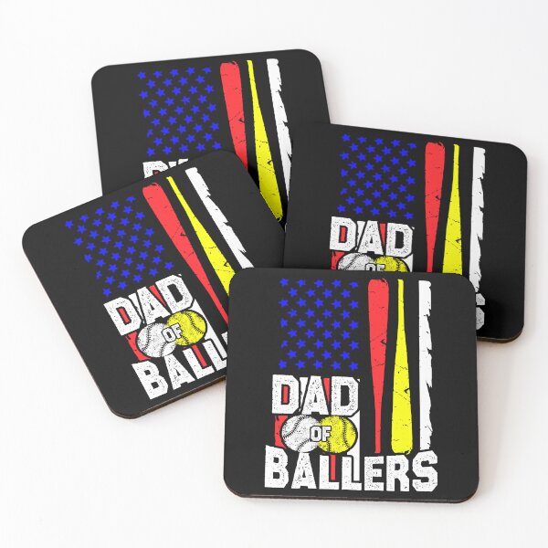 Item preview, Dad of Ballers Softball Baseball Dad Lover Funny Father's Day Gift for Men designed and sold by JUSTBEELEGANT.
