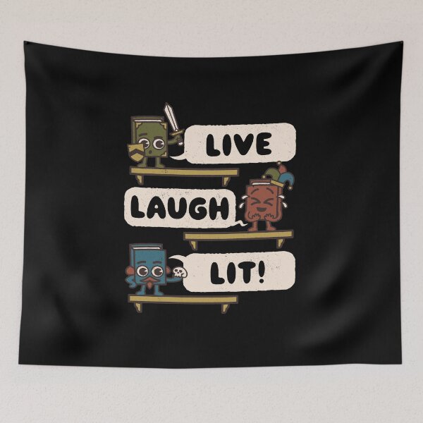 Item preview, Live, Laugh, Shelf - Funny Literature Book Lovers designed and sold by WeirdPunderful.