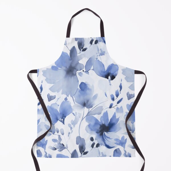 Item preview, Loose Abstract Watercolor Floral Pattern In Pastel Shades Of Blue designed and sold by artsandsoul.