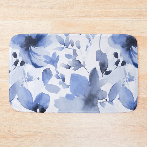 Item preview, Loose Abstract Watercolor Floral Pattern In Pastel Shades Of Blue designed and sold by artsandsoul.