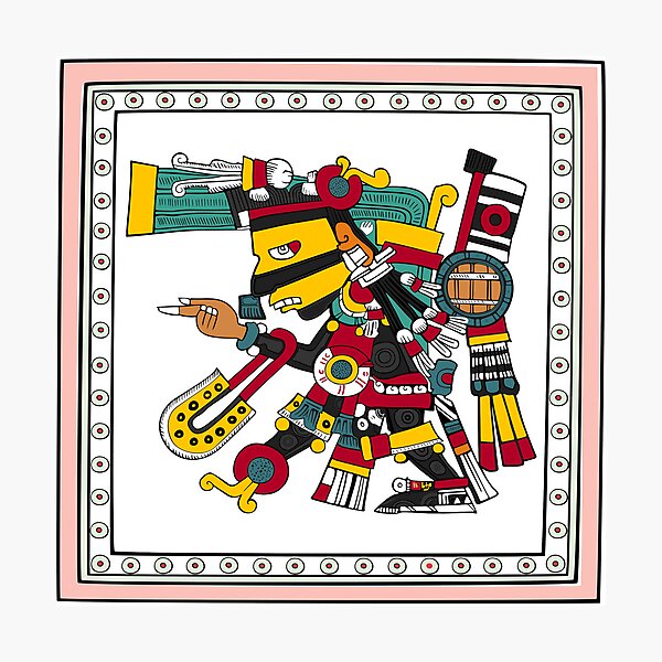Artikel-Vorschau von Tezcatlipoca – Gerahmter transparenter aztekischer Gott der Nacht, designt und verkauft von kernowerno.