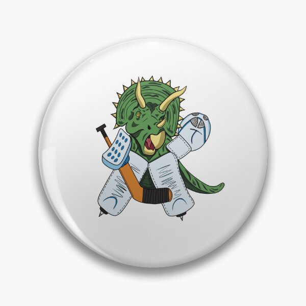 Item preview, Ice Hockey Dinosaur Triceratops Goalie designed and sold by HockeyGhost.