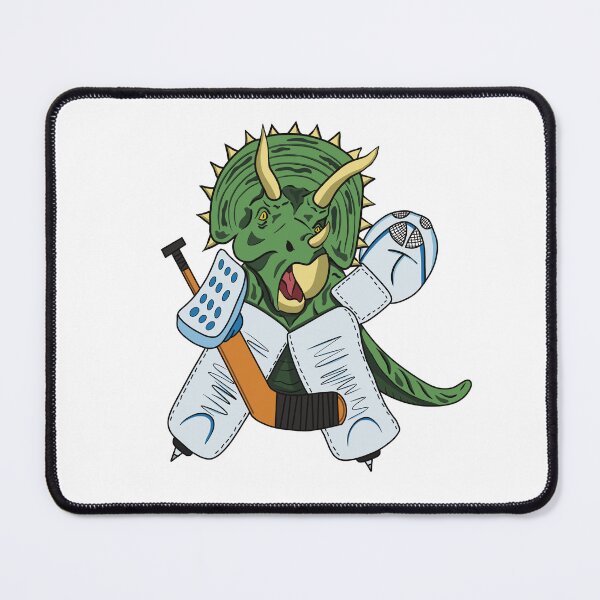 Item preview, Ice Hockey Dinosaur Triceratops Goalie designed and sold by HockeyGhost.