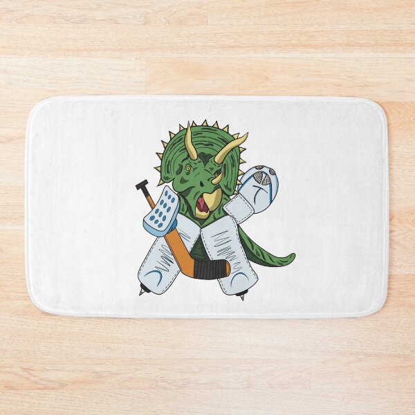 Item preview, Ice Hockey Dinosaur Triceratops Goalie designed and sold by HockeyGhost.