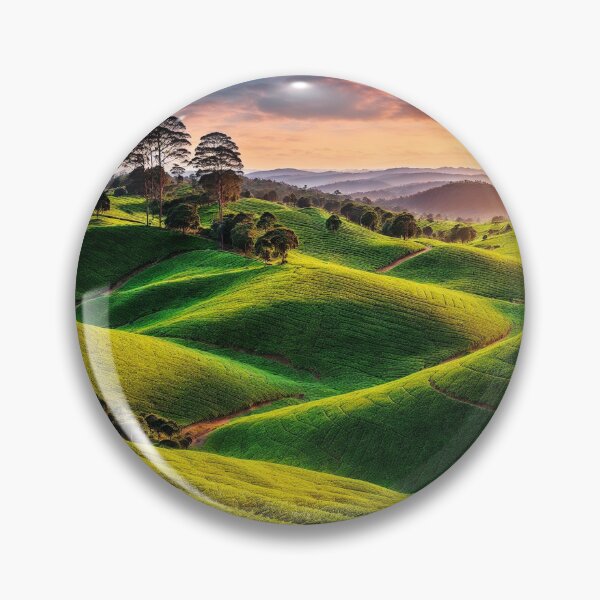 Item preview, Tea Plantation Landscapes With Rows of Neatly Manicured Tea Bushes, Stretching Across Rolling Hills or Terraced Slopes, Creating a Visually Stunning and Organized Scene, Ai Generated Art designed and sold by AiGens.