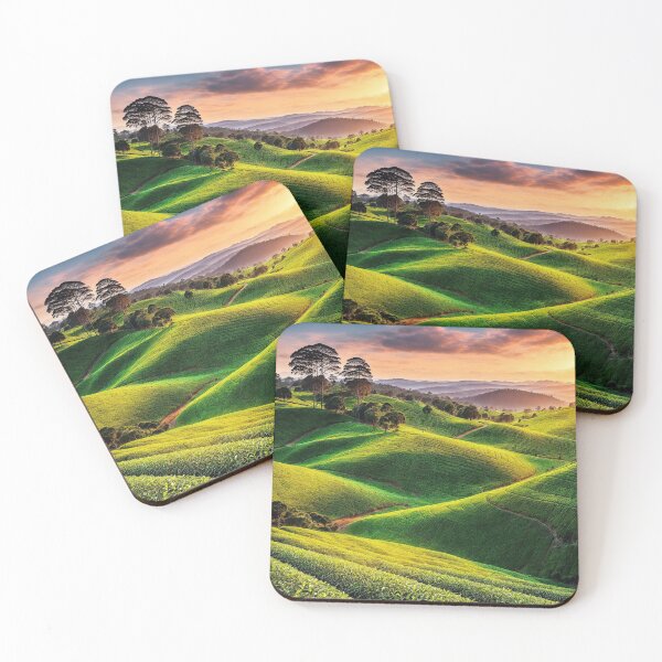 Item preview, Tea Plantation Landscapes With Rows of Neatly Manicured Tea Bushes, Stretching Across Rolling Hills or Terraced Slopes, Creating a Visually Stunning and Organized Scene, Ai Generated Art designed and sold by AiGens.