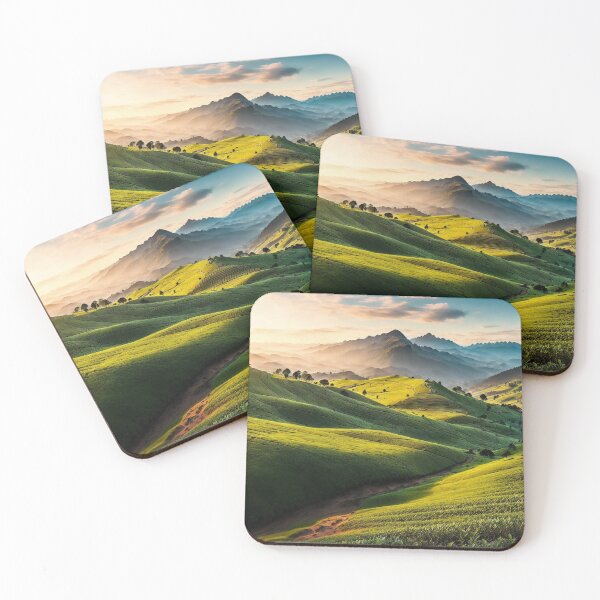 Item preview, Tea Plantation Landscapes With Panoramic Views of the Surrounding Mountains or Valleys, Providing a Sense of Awe and Grandeure, Ai Generated Art designed and sold by AiGens.