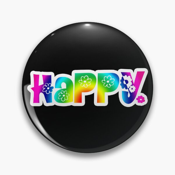 Item preview, Rainbow HAPPY - Happiness  Happy Flower - Bright CHEERFUL hippie VIBES  - CHEER UP designed and sold by originalsusie.