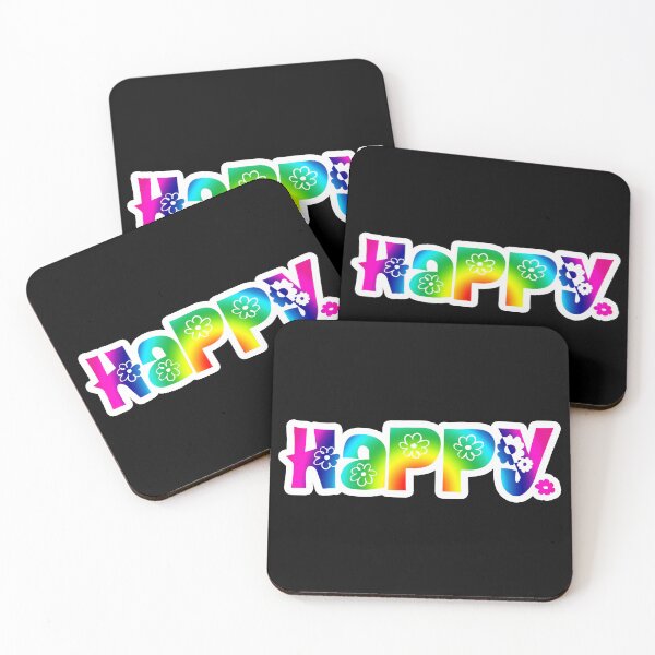 Item preview, Rainbow HAPPY - Happiness  Happy Flower - Bright CHEERFUL hippie VIBES  - CHEER UP designed and sold by originalsusie.