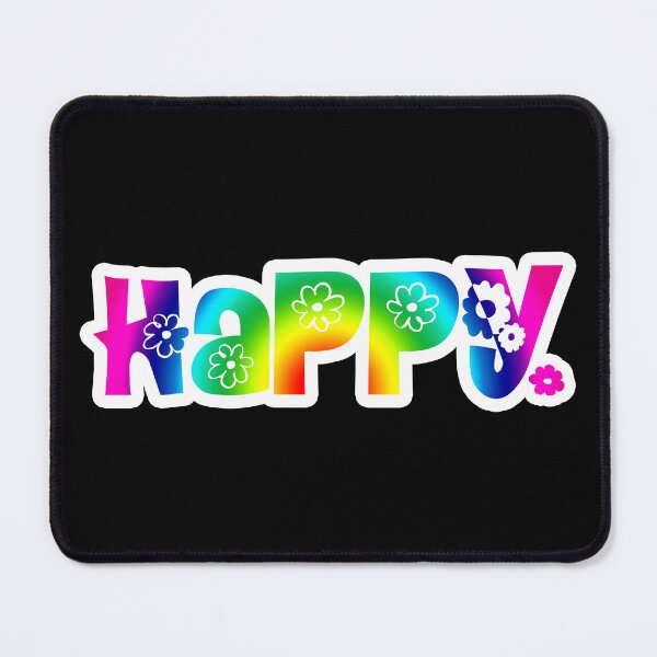 Item preview, Rainbow HAPPY - Happiness  Happy Flower - Bright CHEERFUL hippie VIBES  - CHEER UP designed and sold by originalsusie.
