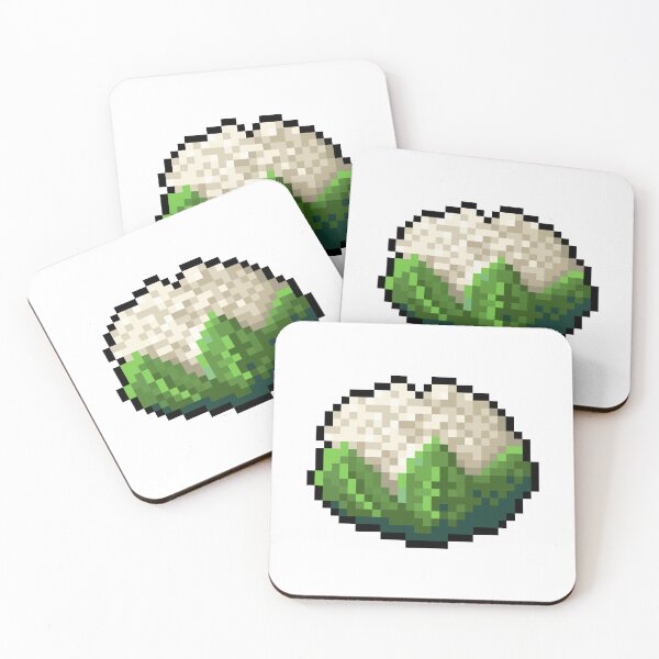 Item preview, Pixel Cauliflower - pixel food art designed and sold by LittleFoodShop.