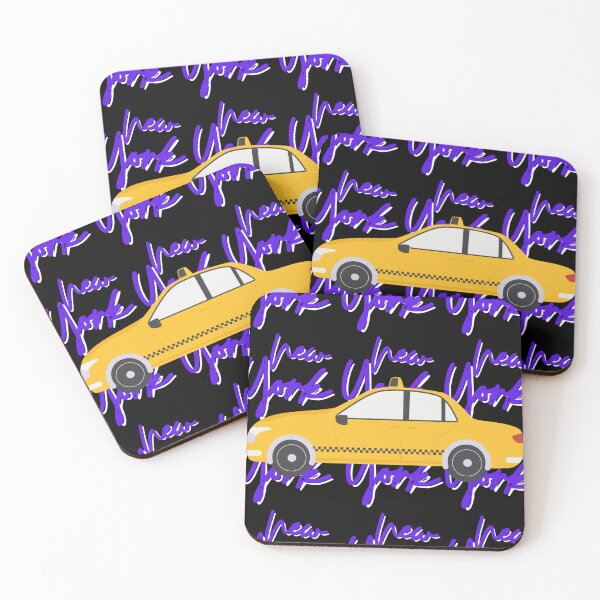 Item preview, New York Yellow Cab Aesthetic Art Piece - Violet designed and sold by PunjabanJatti.