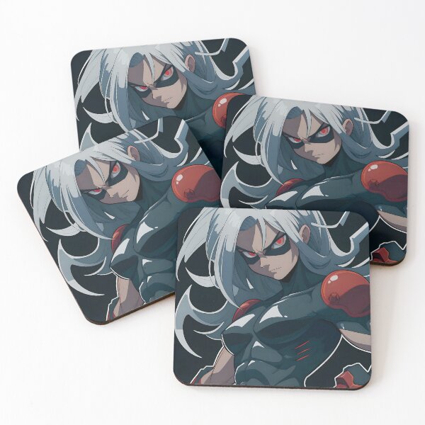 Item preview, Brooding Manga Anti-Hero with Sharp Silver Hair and Intense Crimson Eyes designed and sold by ByteyCreatives.