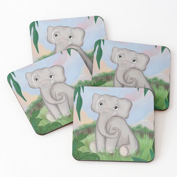 Item preview, Cute Elephant in Nature designed and sold by DecafChild-.
