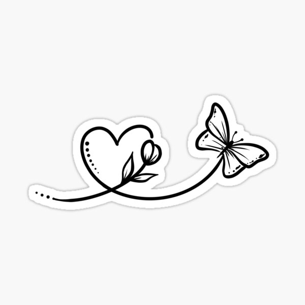 Buy Butterflies Heart Temporary Tattoo  Choose Your Number of Online in  India  Etsy