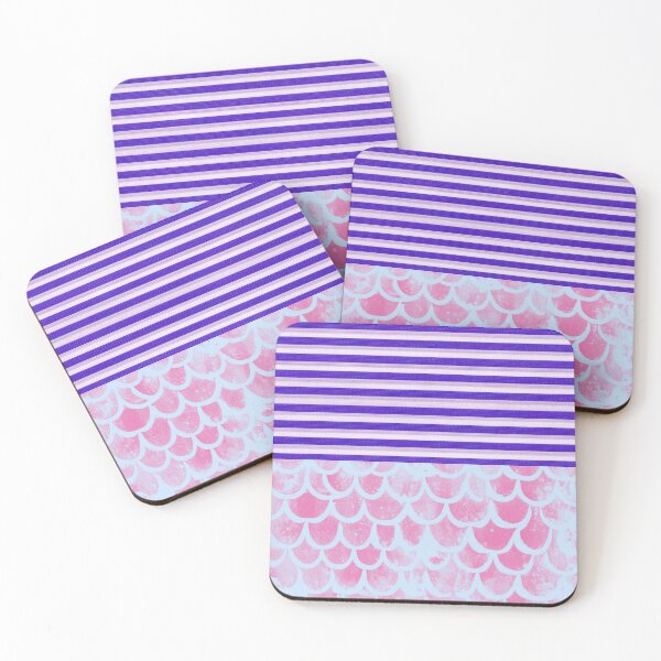 Item preview, Stripy Mermaid Pink & Purple Pattern designed and sold by SamJanner.
