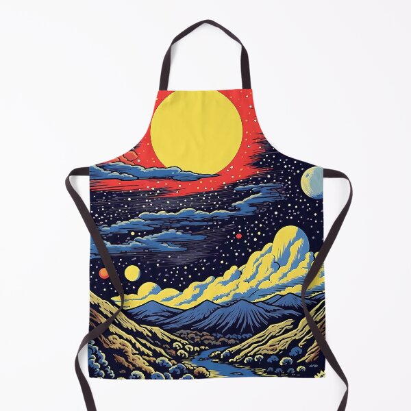 Item preview, Print Art An Illustration Of The Sun. Stars With Mountains designed and sold by GiveMeMood.