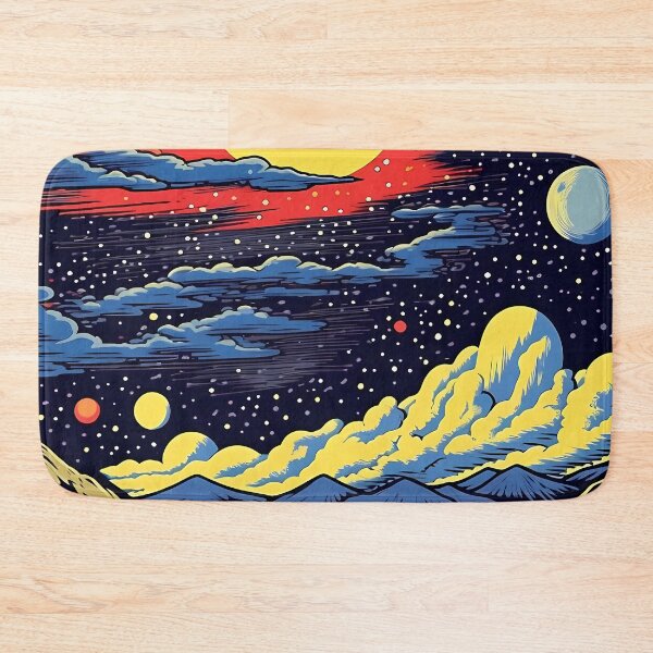 Item preview, Print Art An Illustration Of The Sun. Stars With Mountains designed and sold by GiveMeMood.