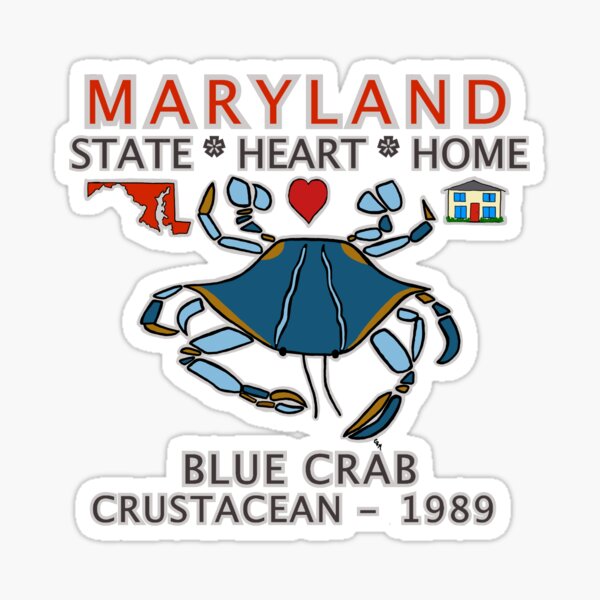 Item preview, Maryland - Blue Crab - State, Heart, Home - State symbols designed and sold by Colleen Macomber.