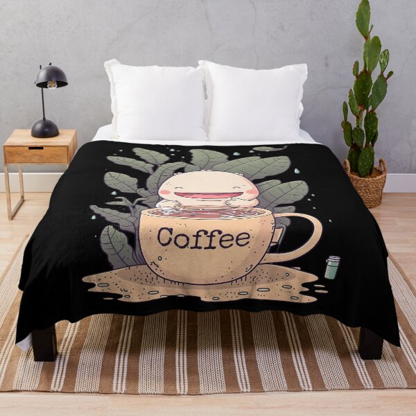 Item preview, Funny Axolotl & Coffee Kawaii Anime designed and sold by SecretDicer.