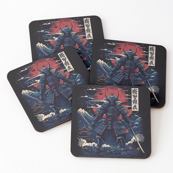 Item preview, Vintage Abstract Japanese Samurai Wall Art | Fantasy Samurai Warrior Takashi designed and sold by Bored Elon.