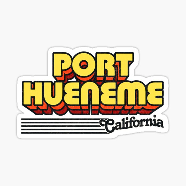Vista previa del artículo con la obra «Port Hueneme, California | Rayas retro», diseñado y vendido por retroready.