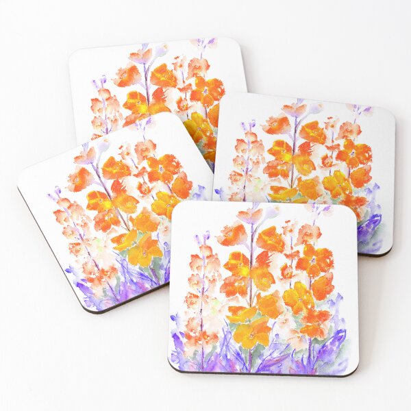 Item preview, Delphiniums Orange Variation designed and sold by CatandColours.